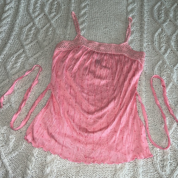 Vintage Y2K Coquette Baby Pink Tank Top - Picture 3 of 8